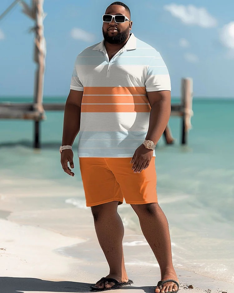 men's polo shorts set