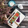 DIY Flower Special Shaped Diamond Painting Leather Tassel Bookmark Crafts