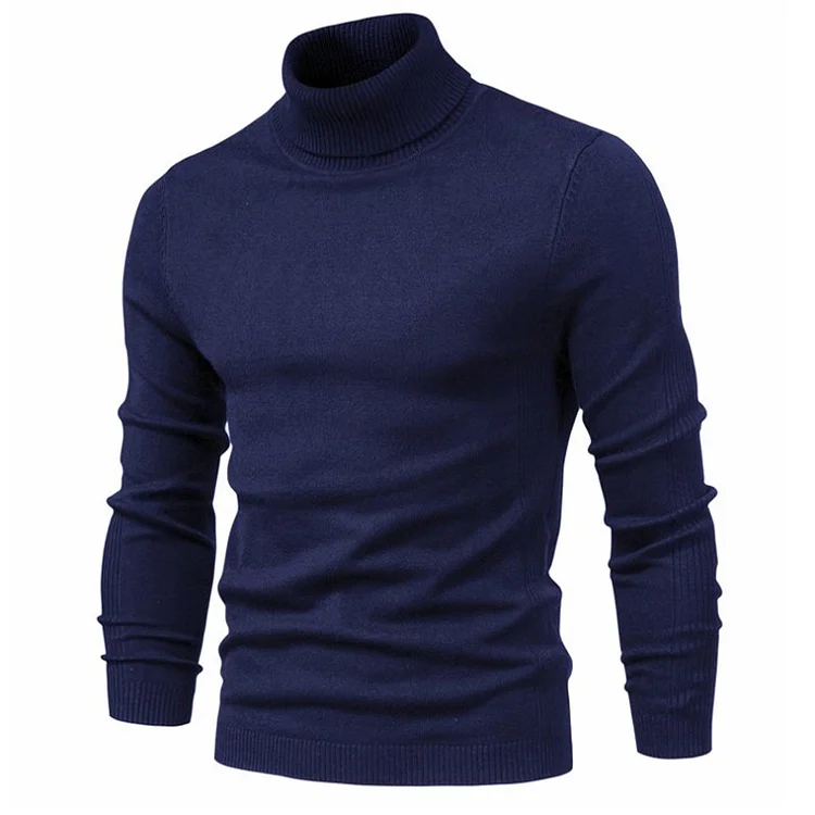 Men’s Turtleneck Basic Cashmere Base Sweater