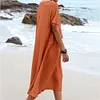 Gioiacombo&trade; Nuovo abito midi casual da donna a maniche corte in cotone e lino