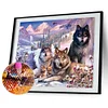 (Grande Taille) Loup - Complète Rond Diamant Peinture 50X60CM