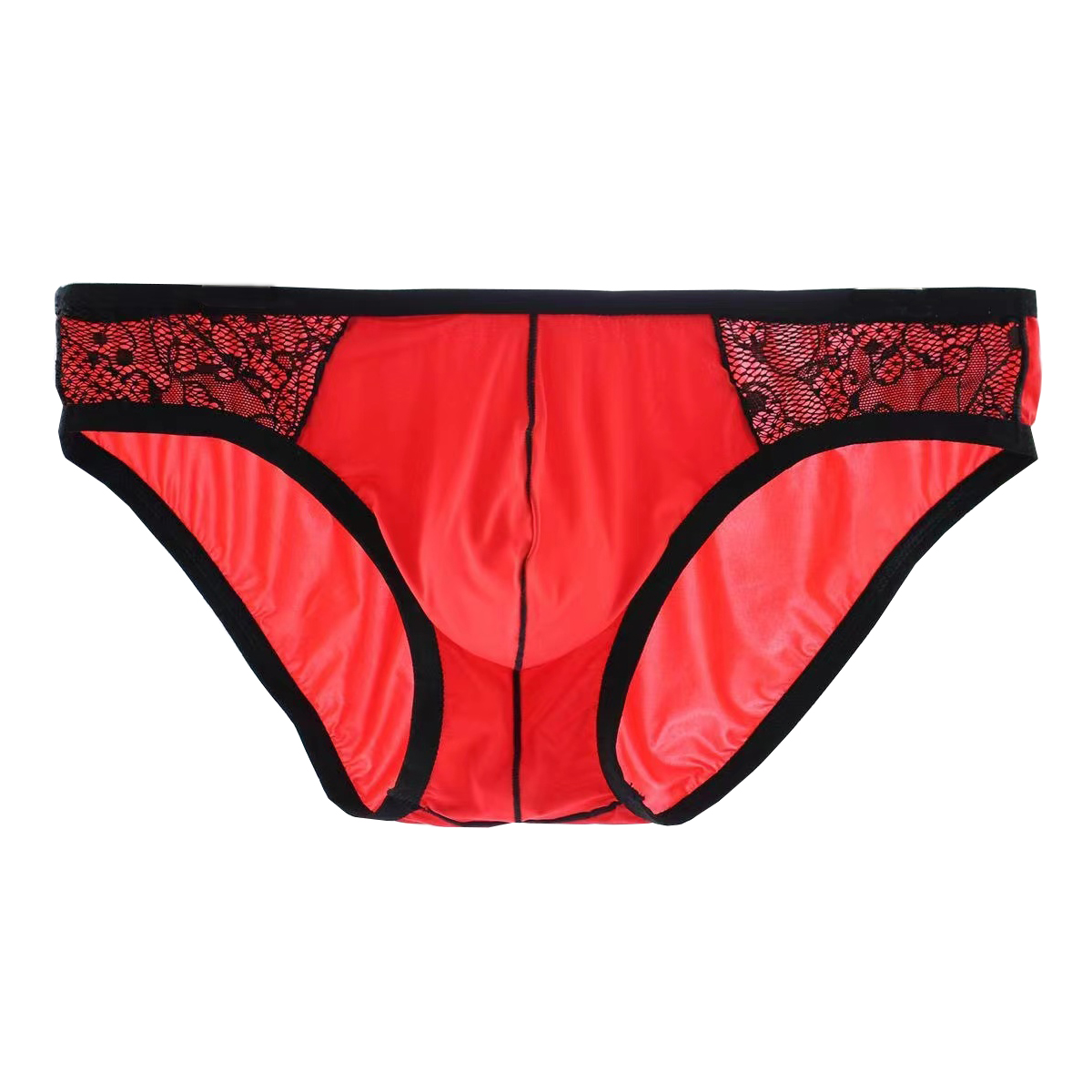 Men's low-waist sexy ice silk briefs