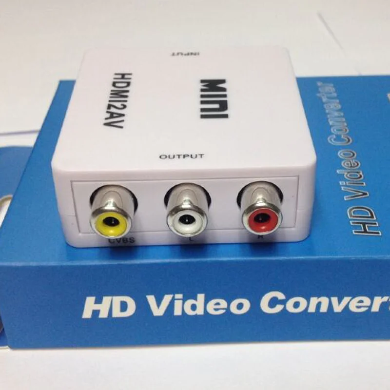 Mini HDMI To AV Full HD Video Converter 1080P HDMI Conver AV Plug And Play