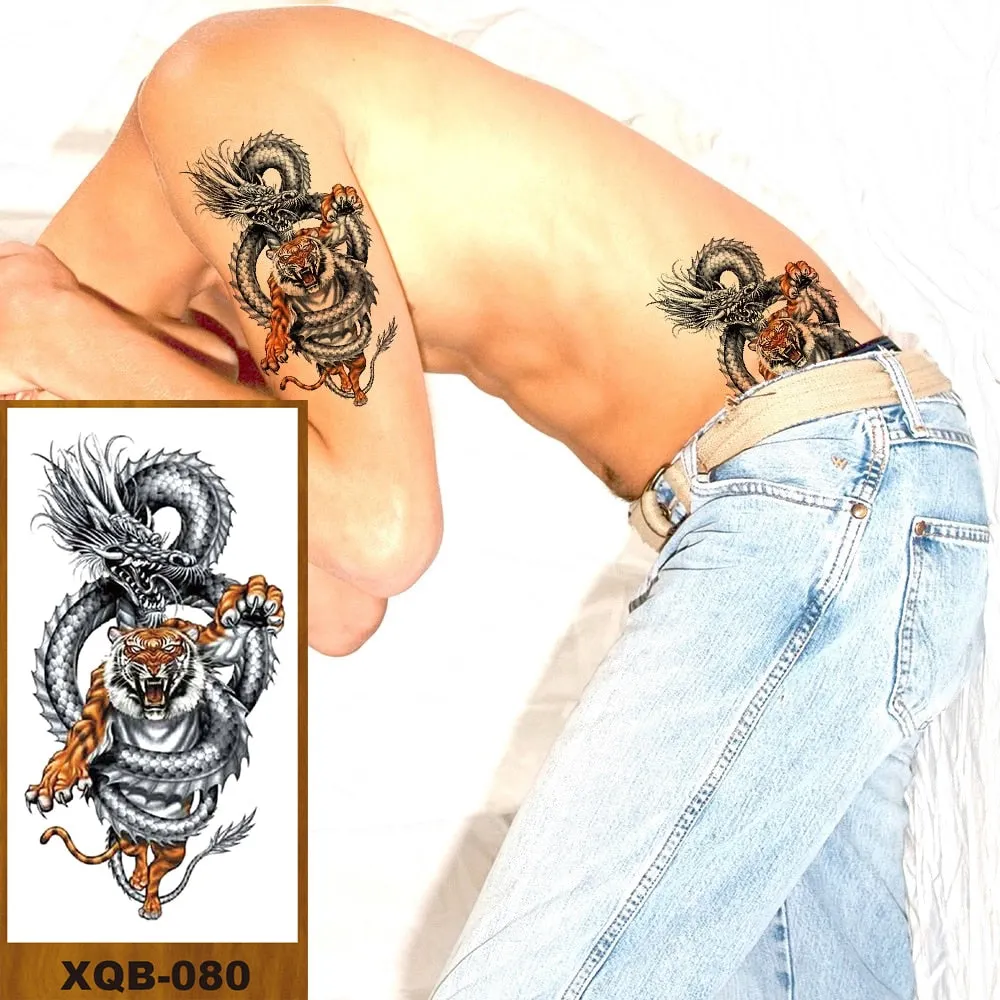 Purple Rose Jewelry Water Transfer Girl Waist Bracelet Flash Tatoos Flower Tattoo Stickers Women Body Chest Art Temporary Tattoo