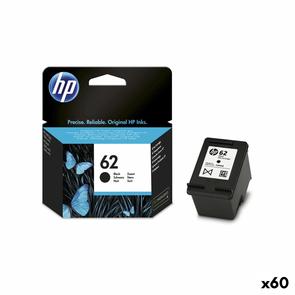 Original Ink Cartridge HP ENVY 5640 -N&ordm; 62 Black (60 Units)