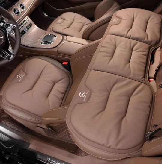 Nappa Leather Car Seat Cushion with Lumbar Support