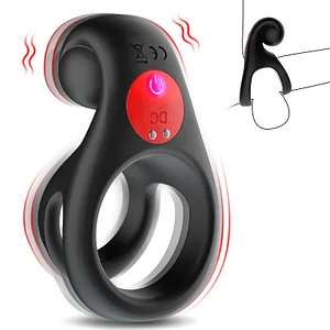 Amazon's Best-selling 10 Frequency Double Ring Lock Ring For Male Electric Penis Delay Lock Set For Adult Sexual Products