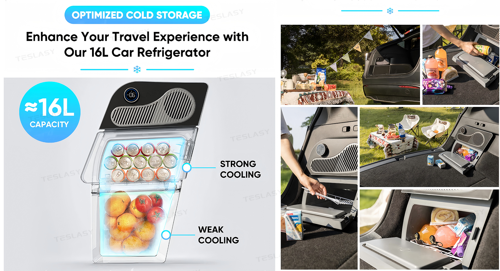 Teslasy 2025+ Model Y Juniper Trunk Fridge 16L Built-in Refrigerator (For Model Y 5 seats) | Teslasy