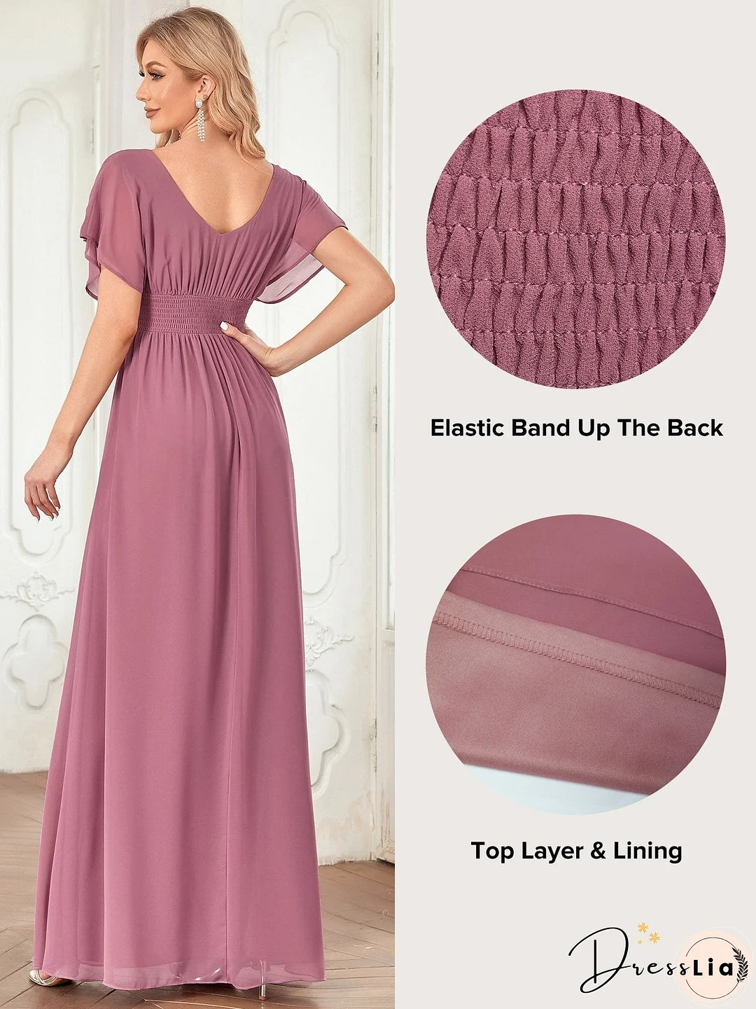 Flowy V-Neck Maxi Dress for Women