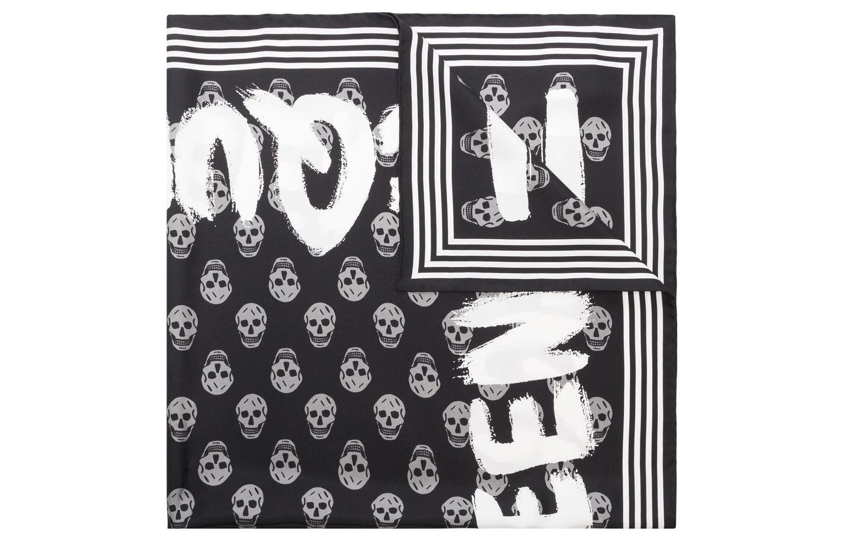Alexander McQueen Silk Scarves Women's Black