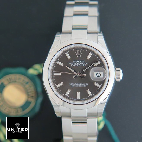 Rolex 279160 Datejust Grey Dial Oyster Replica superlatıve certıfıed card