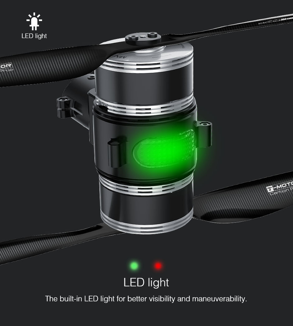 X-701 Coaxial Propulsion System with LED light for improved visibility