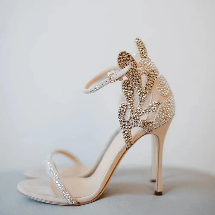 Miss Lola | Dream Wedding Gold Embellished Platform Heels – MISS LOLA-gemektower.com.vn