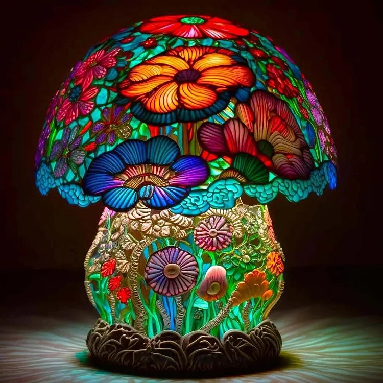🔥Christmas Sales 49% OFF🔥--Stained Glass Plant Series Table Lamp