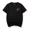 100% Cotton Round Neck Wealth God Brave Troops Embroidery Short Sleeve T-shirt
