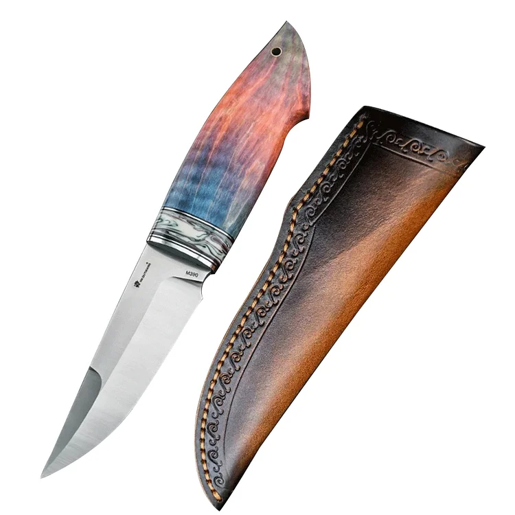 Firebird 3.8-INCH King of Steel M390 Full Tang Fixed Blade Knife with Maple Handle
