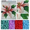 Bead Embroidery - Partial Printed 9CT Peony Cross Stitch Kit(71x50 CM)