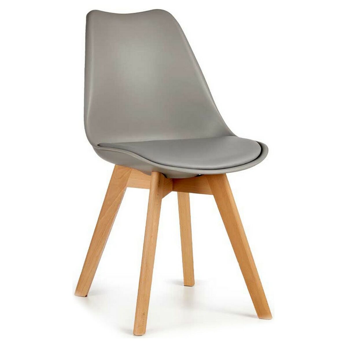 Dining Chair Gift Decor Brown Grey Light brown Wood Plastic 42 x 80 x 50 cm