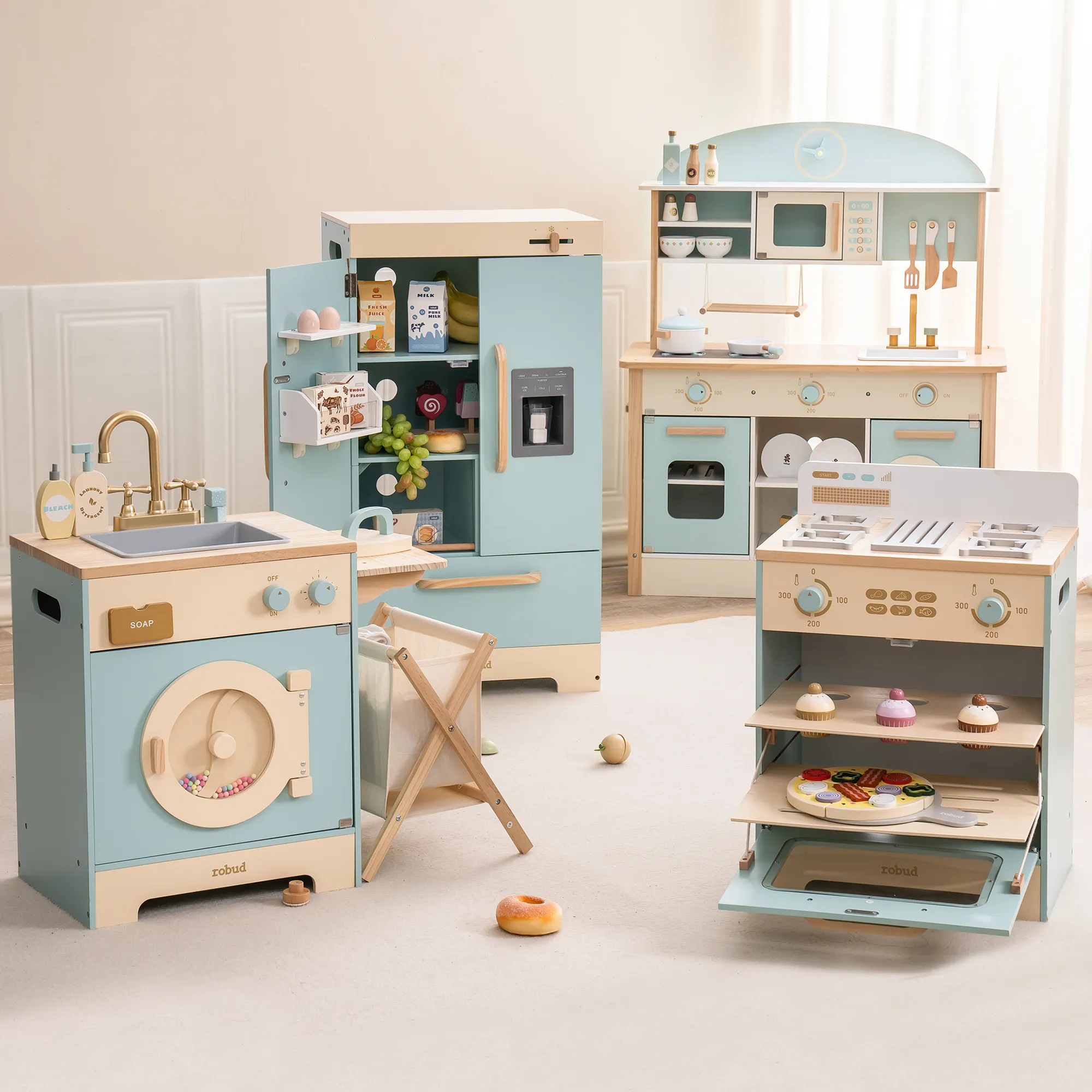 Robud - Best Wooden Toys, Play Kitchens, Dollhouses Sets for Kids