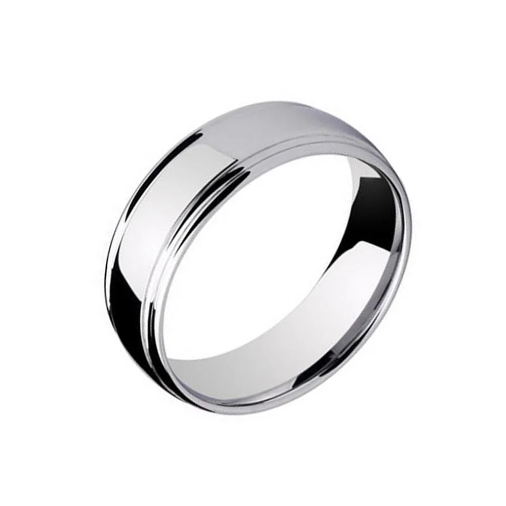 6MM 8MM Silver Men Women Wedding High Polished Finished Tungsten Carbide Rings