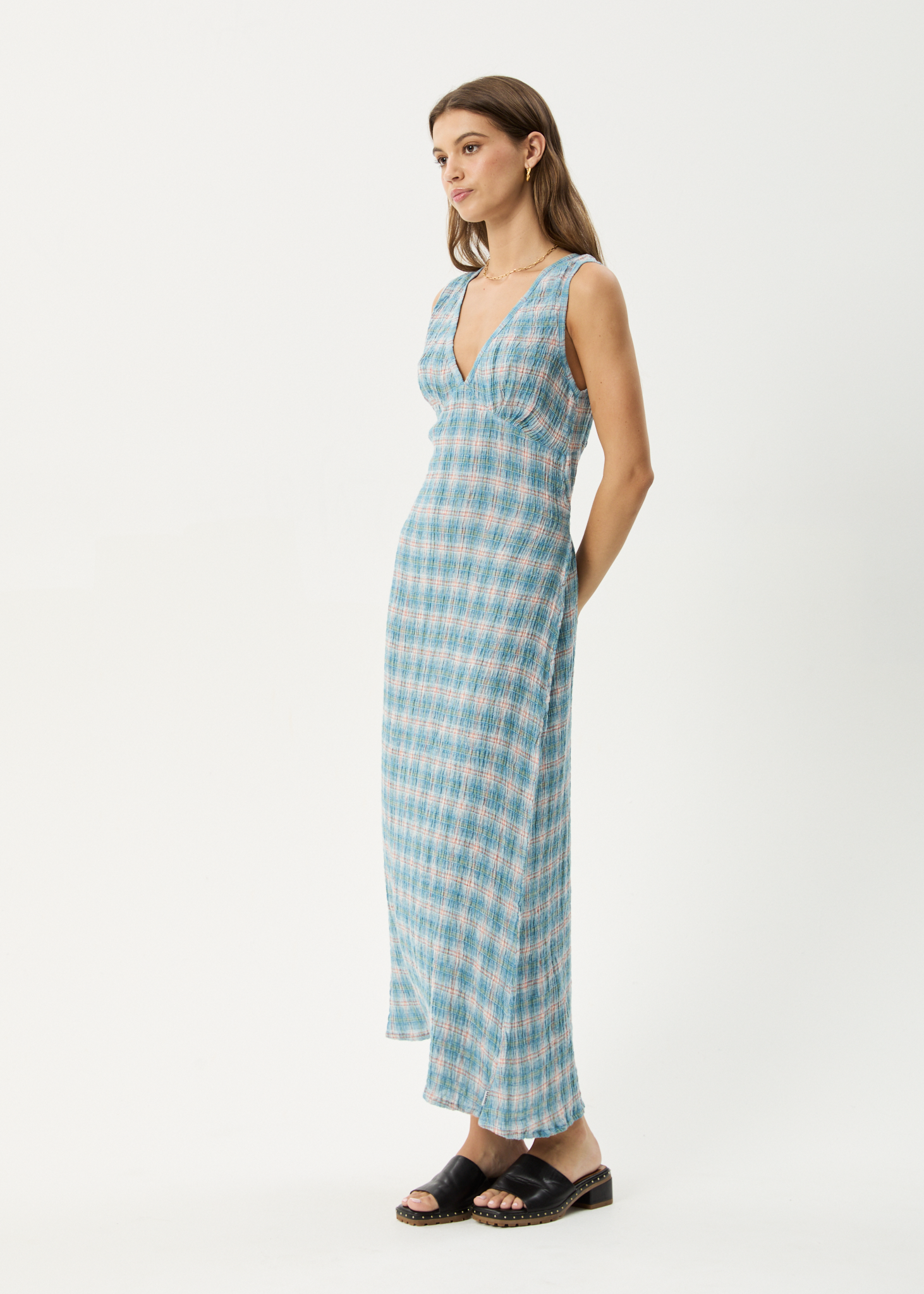 Seersucker Maxi Dress