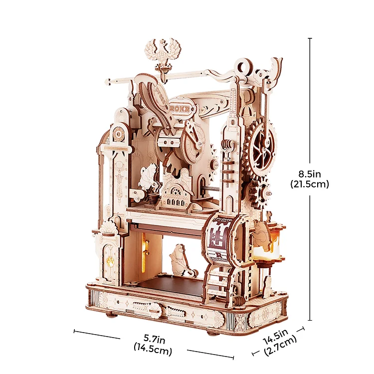 ROKR Classic Printing Press Mechanical 3D Wooden Puzzle