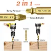 6pcs Damaged Screw Extractor Speed Out Drill Bits Tool Broken Bolt Remover