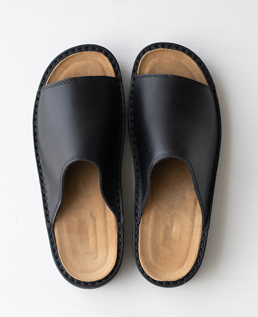 Casual Solid Color PU Leather Peep Toe Slippers