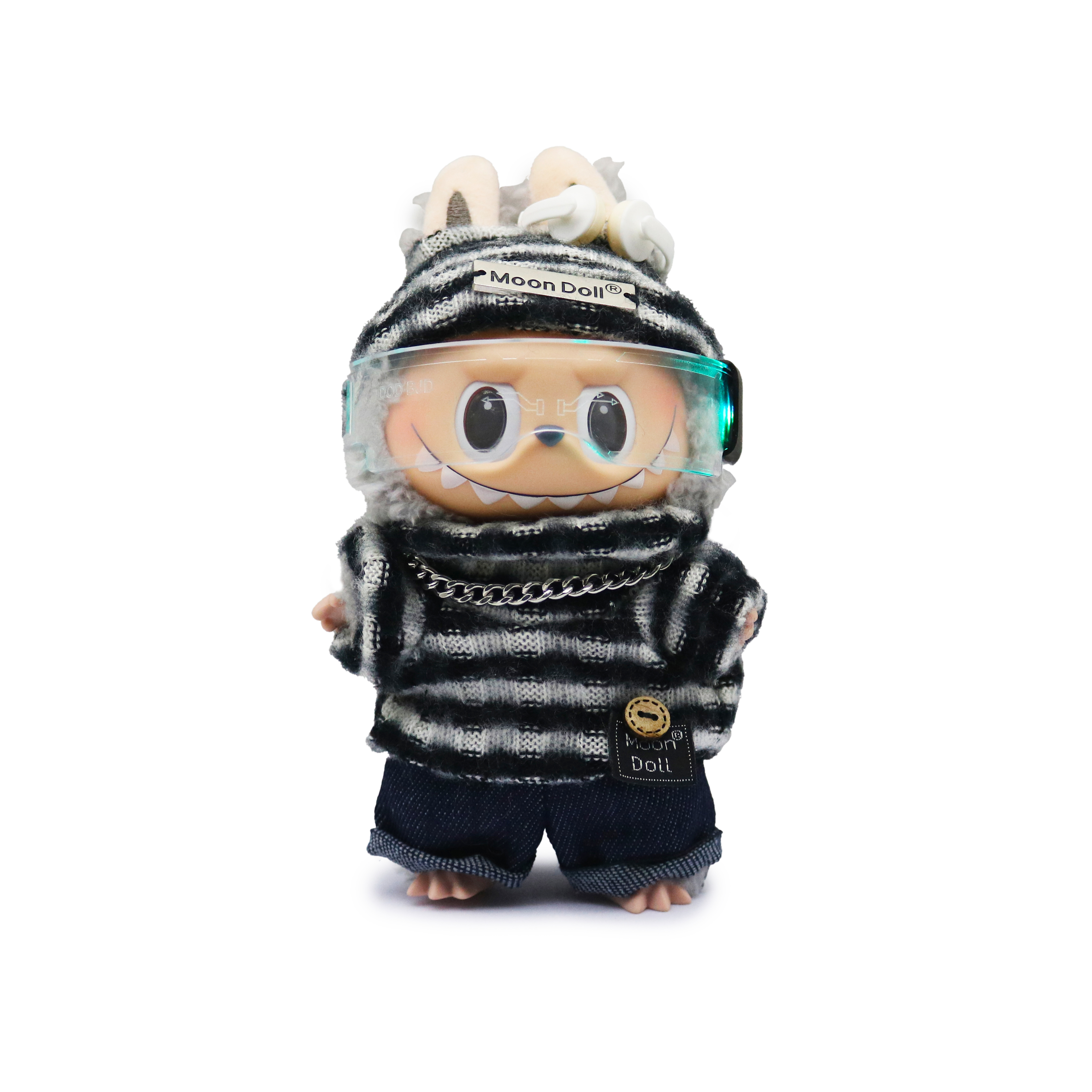 [Modified Doll] POP MART LABUBU THE MONSTERS Heartbeat Macaron Vinyl Face Punk Party Hang Tag Box 17cm