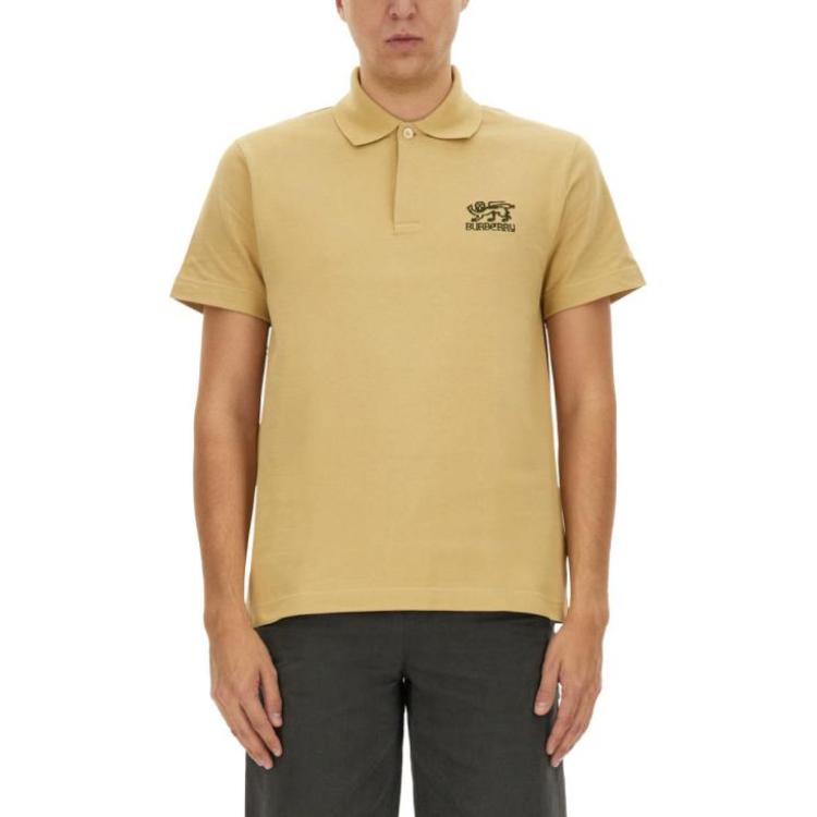 Burberry Logo Embroidered Short Sleeved Polo Shirt