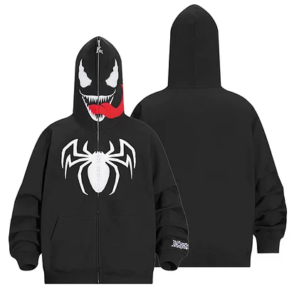 Discover Versatile Comfort: Teasearch3d's Hoodie, Zipper Hoodie, and Sweatshirt Collection 10 Marvel Super Hero Venom Hoodie Zipper Sweatshirt