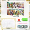 6Pcs Diamond Painting Garden Cat Greeting Cards Congratulations Cards & Gifts