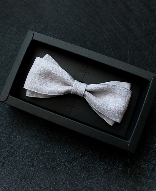 Wedding Houndstooth Double Layered Adjustable Bow Tie