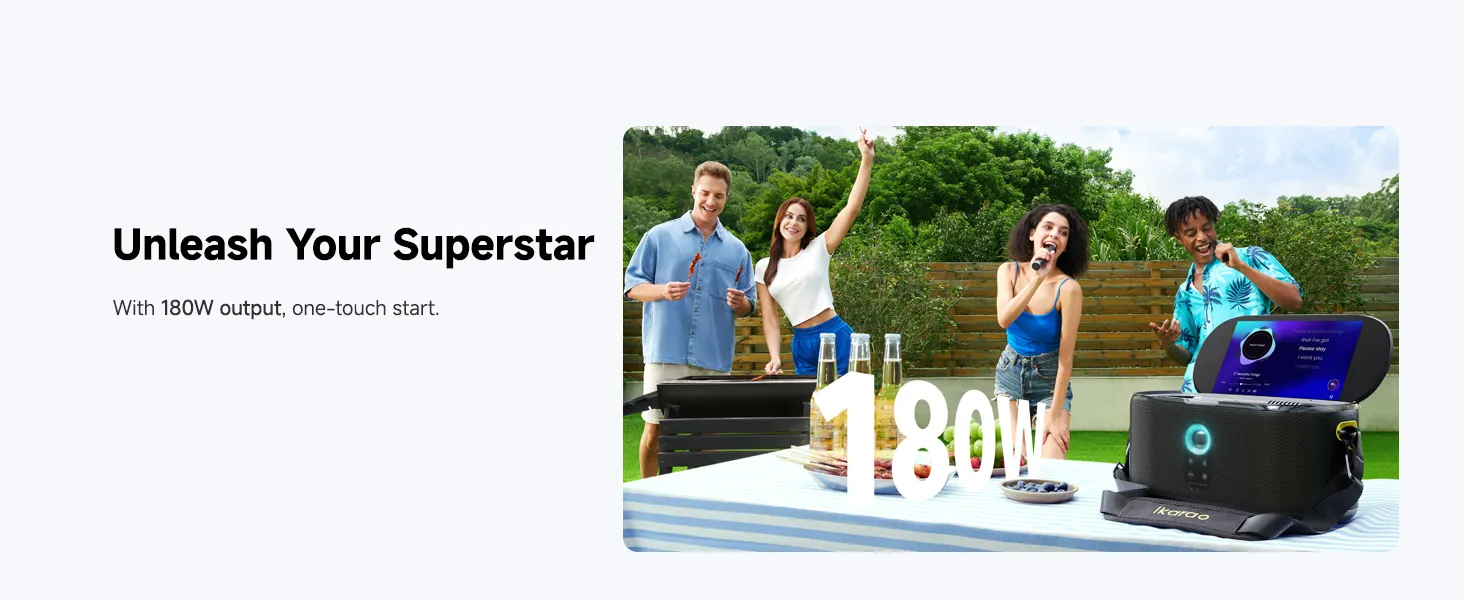 Ikarao Shell S1 Portable 300W Karaoke Machine