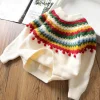 Kid Baby Girl New Year Retro Cashmere Sweater