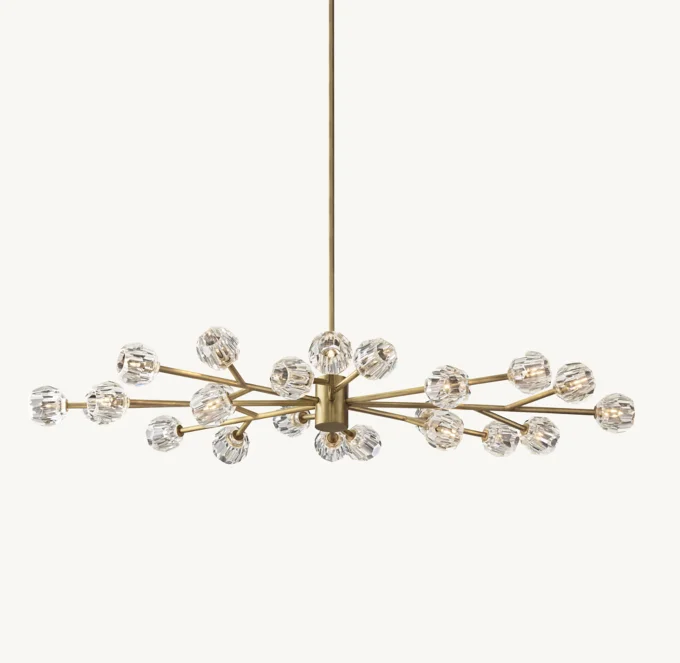 Boule De Cristal Clear Glass Oval Chandelier 72" Vjlight