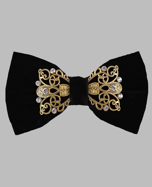 Wedding Plain Rhinestone Decor Bow Ties