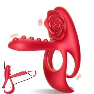 Rose Cock Ring Testicle G-spot Clit Tickler Sex Toys For Couples