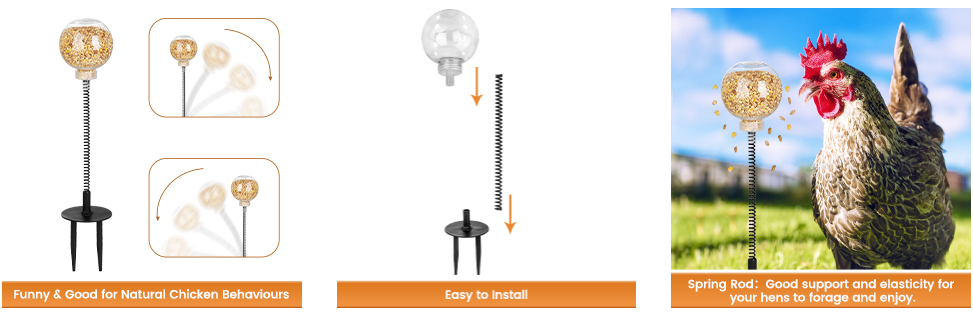 Chicken Peck Toy, Interactive Slow Feed Release Toy for Your Flock C364f104b2aa6171338cca6f82f91bd7