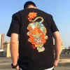 100% Cotton Round Neck Wealth God Brave Troops Embroidery Short Sleeve T-shirt
