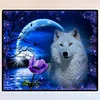 (Multistyle) Loup De Nuit - Rond Diamant Peinture 40*30CM