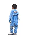 Kid Baby Boy Girl Flannel One-piece Star Dew Hooded Rabbit Ears Pajamas