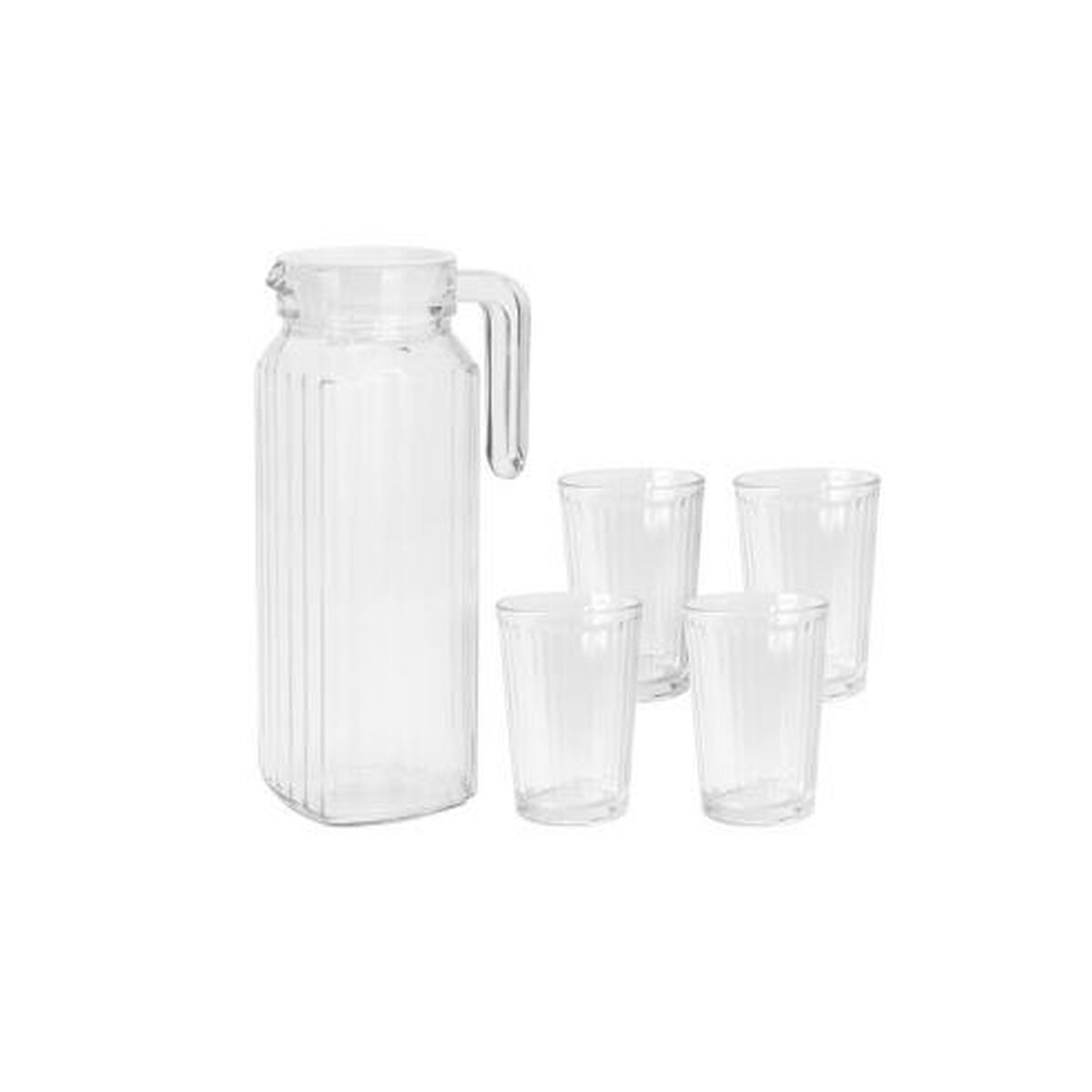 Jug and glasses set Excellent Houseware ye9000500 200 ml 1,1 L 5 Pieces