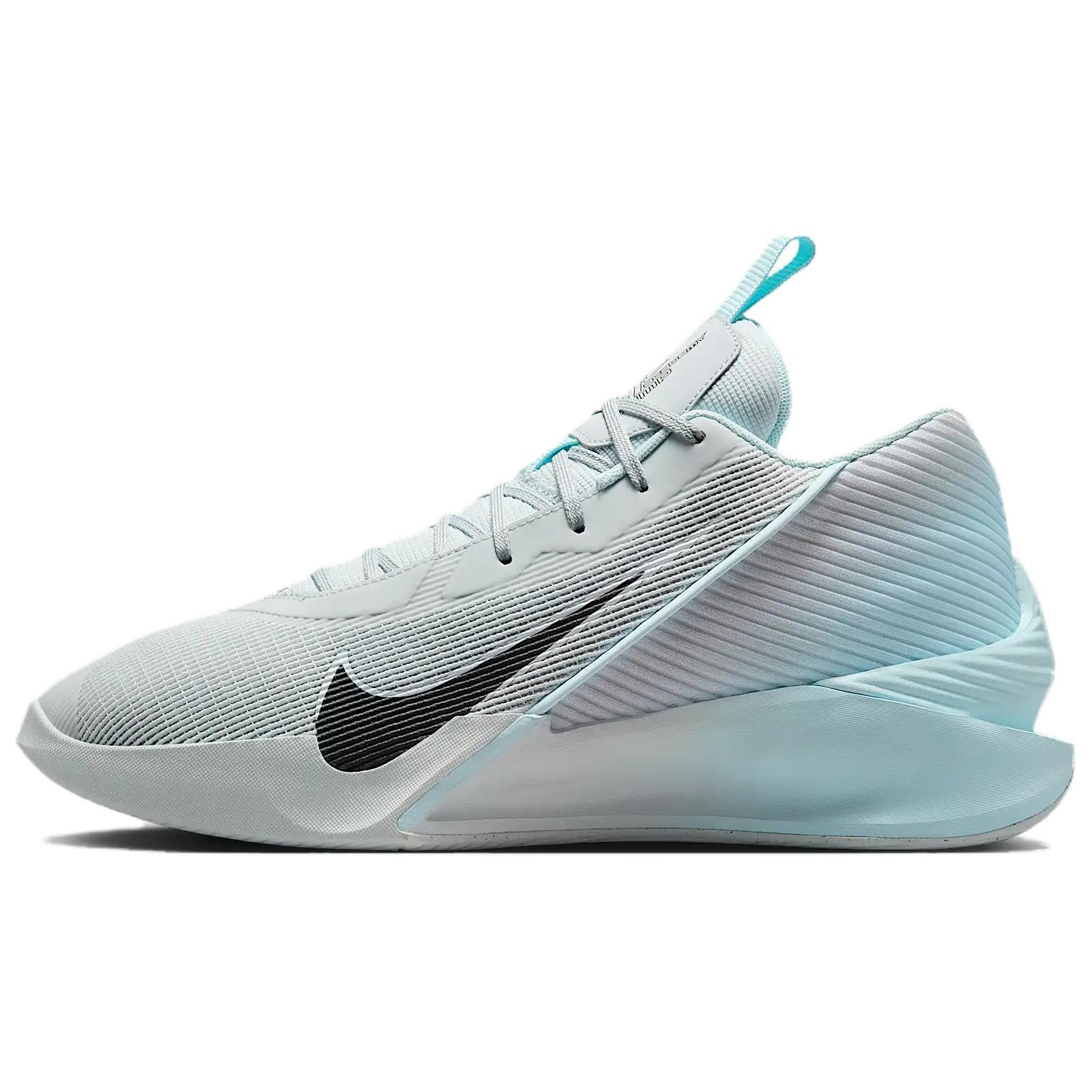 Nike G.T. Jump Academy Anti Slip Wear Resistant Low Top Basketball Shoes Men's Gray Blue