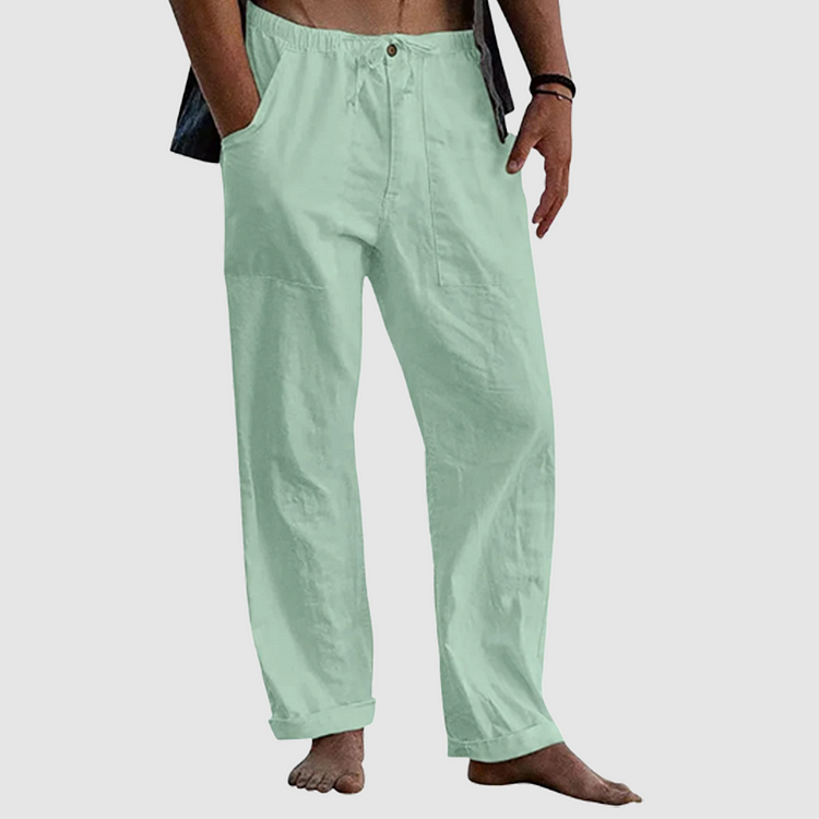 Men’s linen beach casual loose-fitting pants