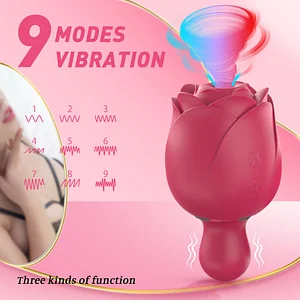 Sucking Tapping And Vibrating Rose Toy