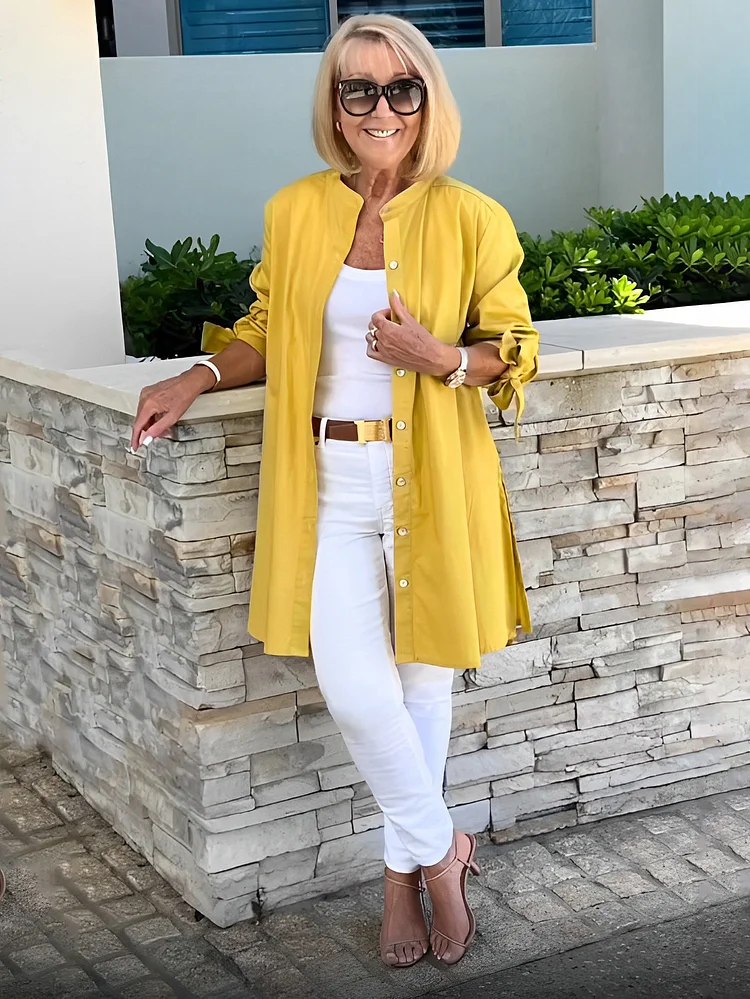Long Cotton Shirt Jacket