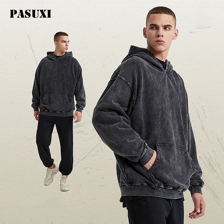 PASUXI Bulk Offer: Vintage Batik Distressed Hoodies - Loose Fit Hoodies huanwei