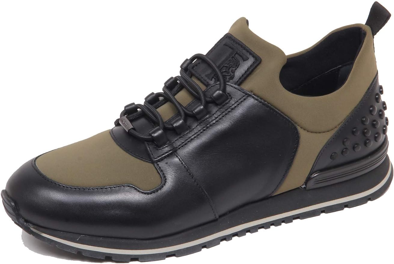 F6538 Sneaker uomo Black/Green Tod’S Running Scuba Spoiler Matt Shoe Man