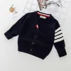 Kids Baby Boy Striped Knitting Cardigan Sweater Coat